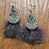 Orecchini Moulin Rouge Pendenti Colore Bronzo / Verdone / Marrone