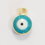 Ciondolo Vetro Occhio di Fatima 7mm  AZZURRO