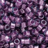 Delica 11/0   (DB922) Sparkling Rose Lined Acqua Color Inside