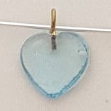 Ciondolo Cuore 11mm Azzurro
