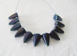 Spike Beads mis.5x8mm Blu Iris