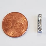 Lettera I Acciaio con Strass 14mm gancio passante