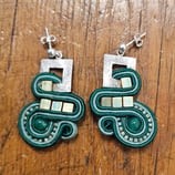 Orecchini Artdeco Pendenti Colore Verde Salvia / Verdone