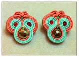 KIT Soutache Orecchini Lilith Lobo Colore Verde / Arancio