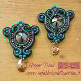 Orecchini Thai Pendenti Colore Turchese / Marrone