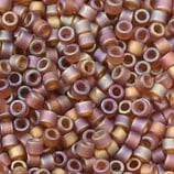 Delica 11/0 (DB853) Marrone Chiaro Matte AB Trasparent
