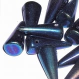 Spike Beads mis.7x17mm Blu Iris