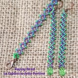 Kit Bracciale e Orecchini RAW Basic Viola Verde