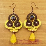 KIT Soutache Orecchini Lilith Pendenti Colore Oro / Rosso