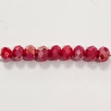 Cipollotti Sfaccettati 3x4mm Rosso Siam Opaco AB 50 pezzi