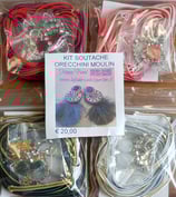 Kit Soutache Orecchini Moulin Rouge colore Corallo Crema