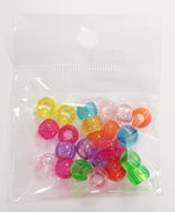 Pony 9mm Plastica Glitter Colori Misti