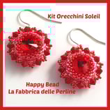 Kit Soleil Earrings Circular Peyote Stitch  Base Red