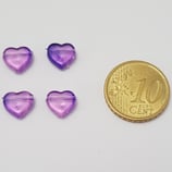 Cuore 9mm Viola Plastica