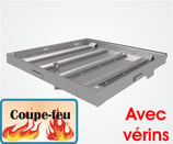 Heika-Ground Automatik système GBZF en inox avec vérins à gaz, coupe-feu 90 minutes et fermeture centralisée