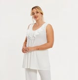 Yoek singlet flare ruffle