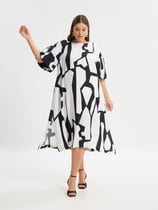 Mat Fashion jurk pofmouw