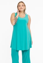 Yoek singlet A-lijn  turquoise