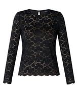 Yest Curve kanten shirt Hortensia