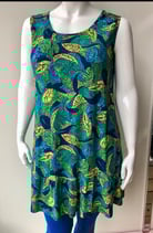 MJ Style top Faye blauwe print