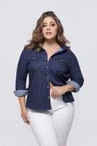 Fox Factor blouse Toni Sundown Blue