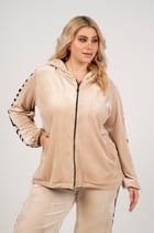 Curviss velours joggingjasje