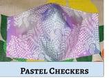 Pastel Checkers Pocket Mask
