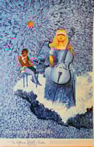 Leherb, Helmut - Ein Mädchen, dass auf einer Wolke sein Cello spielt