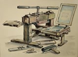 Unbekannter Künstler - Druckerpresse