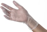 Comfortable Industrial Transparent Rubber Gloves，Industrial Clear Vinyl Gloves, Box of 100, Powder Free, Latex Free Rubber | Disposable, Ambidextrous - Soft with Textured Tips (S, Transparent)