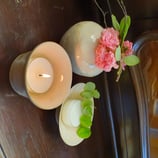 Leuchter Nr.75, Vase,  feines Unikat, Tisch und  Board Dekoration, H= 5,3 cm x D= 10 cm, gedreht, Unikat