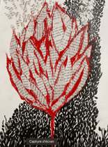 Illustration "Rose à lèvres" de Fabienne Aumont