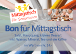 Bon für einen Mittagstisch SENIOR:IN