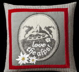 Kissen Alpenzauber Sterntaler col. schwarz / grau