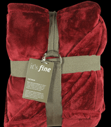 Decke Soft Velvet col. rot