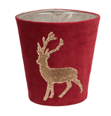 Kerzenhülle Funky deer 150 rot
