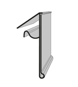 Klemmprofil PC 39 für Regallänge 1.000 mm