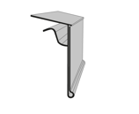 Klemmprofil GLS 39 für Regallänge 1.000 mm