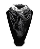 Silk Scarf Ebony and Ivory