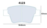 PLAQUETTES DE FREIN CARBONE LORRAINE PEUGEOT 207 R3 RC THP ARRIERE 4123 RC5+
