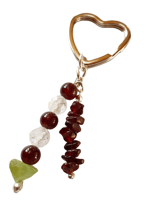 GRANAT/BERGKISTALL/PERIDOT Schlüsselanhänger