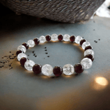 Granat Bergkristall Armband