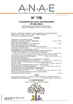ANAE N° 198 - Compétences socio-émotionnelles et Education - Emotions et Cognition