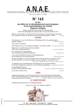 ANAE N°165 - Le Jeu, ses effets sur le développement psychologique et les apprentissages de l'enfant