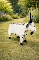 Small Metal Goat Yard Art – Handmade Garden Decor | SKU 34-201-SM