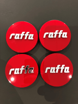 4 Stück Raffa Wheels Nabendeckel Rot für Raffa Wheels RS Series