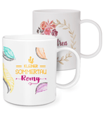 Fototasse Kunststoff weiß-matt 11oz