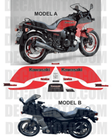 グラフィックステッカー GPZ 750 1983 - 1985 TURBO