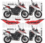 グラフィックステッカー TRK 702 X FRONT KIT WHITE