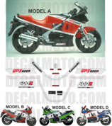 グラフィックステッカー GPZ 600 R 1986